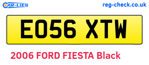 EO56XTW are the vehicle registration plates.