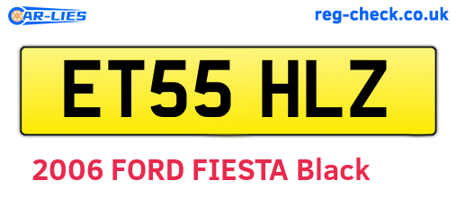 ET55HLZ are the vehicle registration plates.