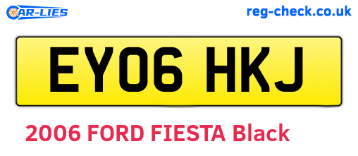 EY06HKJ are the vehicle registration plates.