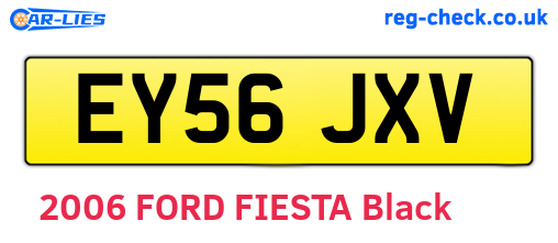 EY56JXV are the vehicle registration plates.