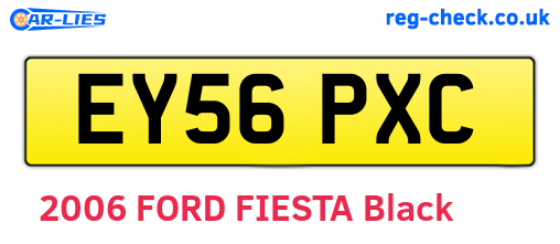 EY56PXC are the vehicle registration plates.