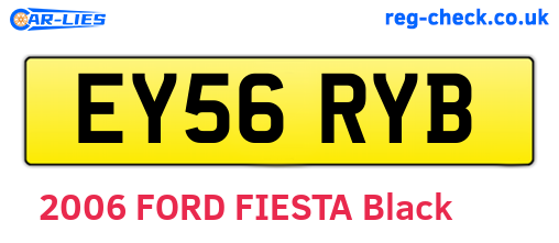 EY56RYB are the vehicle registration plates.