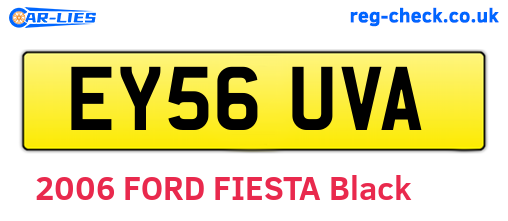 EY56UVA are the vehicle registration plates.