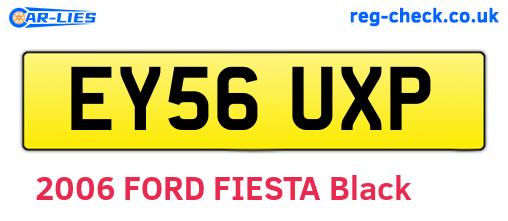 EY56UXP are the vehicle registration plates.