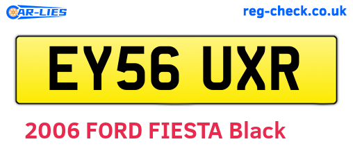 EY56UXR are the vehicle registration plates.
