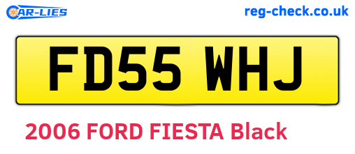 FD55WHJ are the vehicle registration plates.