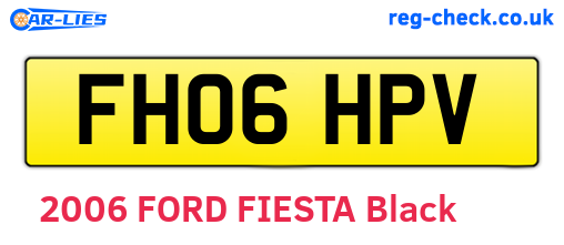 FH06HPV are the vehicle registration plates.