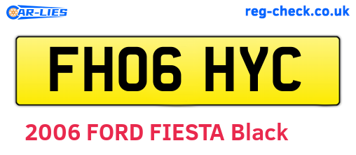 FH06HYC are the vehicle registration plates.
