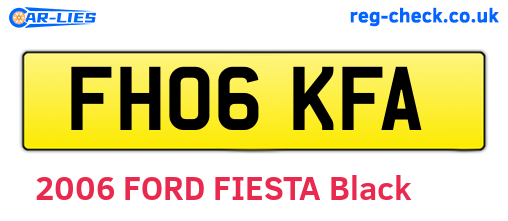 FH06KFA are the vehicle registration plates.