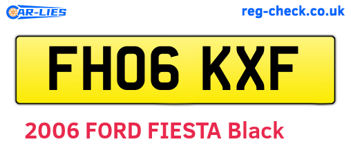 FH06KXF are the vehicle registration plates.
