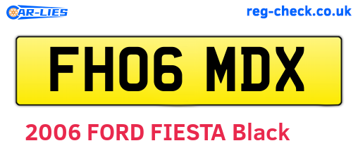 FH06MDX are the vehicle registration plates.