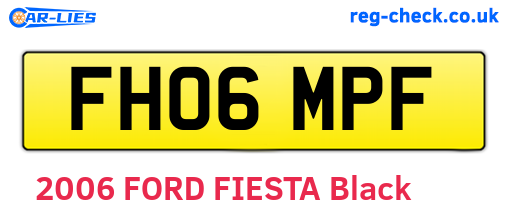 FH06MPF are the vehicle registration plates.