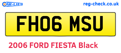 FH06MSU are the vehicle registration plates.