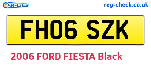 FH06SZK are the vehicle registration plates.