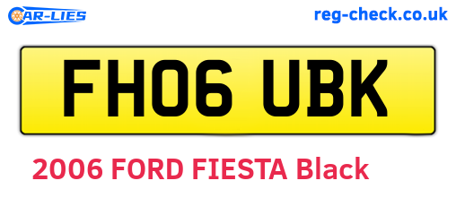 FH06UBK are the vehicle registration plates.