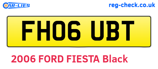 FH06UBT are the vehicle registration plates.