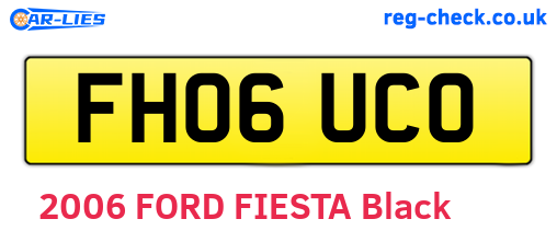 FH06UCO are the vehicle registration plates.