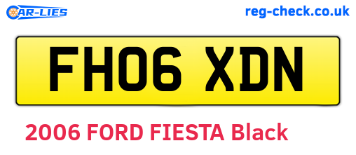 FH06XDN are the vehicle registration plates.