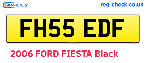 FH55EDF are the vehicle registration plates.