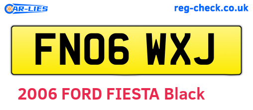 FN06WXJ are the vehicle registration plates.