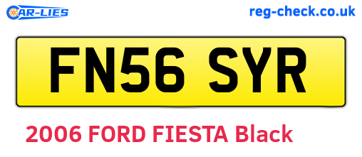 FN56SYR are the vehicle registration plates.