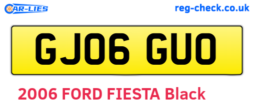 GJ06GUO are the vehicle registration plates.