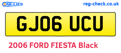 GJ06UCU are the vehicle registration plates.