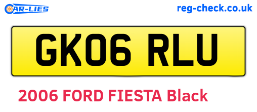 GK06RLU are the vehicle registration plates.