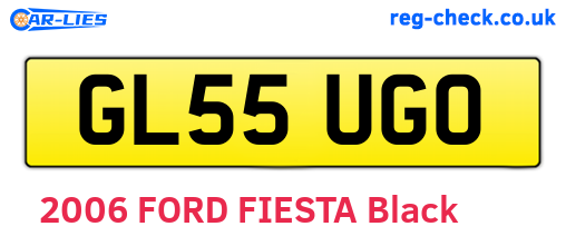 GL55UGO are the vehicle registration plates.