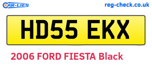 HD55EKX are the vehicle registration plates.