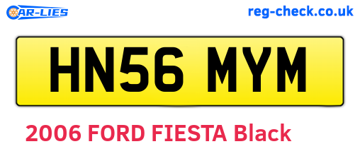 HN56MYM are the vehicle registration plates.