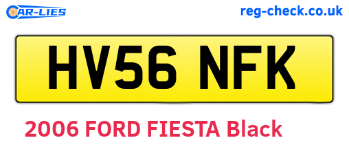 HV56NFK are the vehicle registration plates.