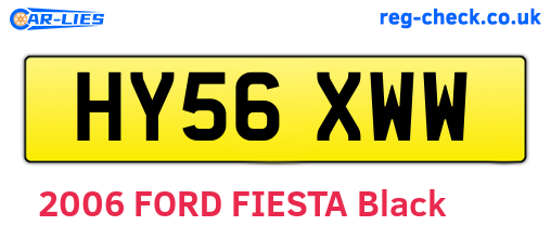 HY56XWW are the vehicle registration plates.