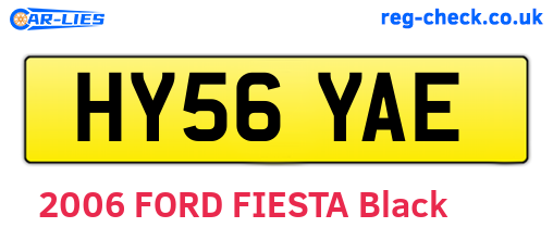 HY56YAE are the vehicle registration plates.