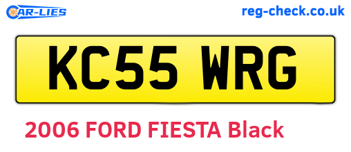 KC55WRG are the vehicle registration plates.