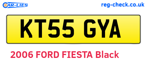 KT55GYA are the vehicle registration plates.