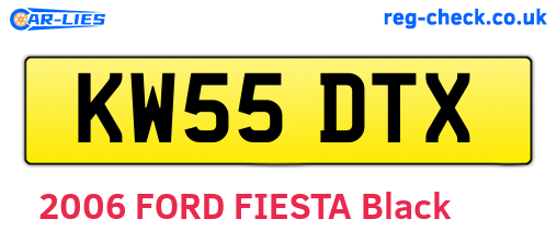 KW55DTX are the vehicle registration plates.