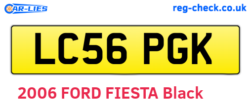LC56PGK are the vehicle registration plates.
