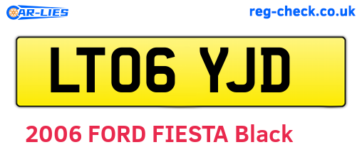 LT06YJD are the vehicle registration plates.