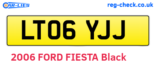 LT06YJJ are the vehicle registration plates.
