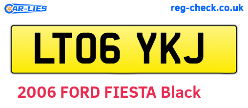 LT06YKJ are the vehicle registration plates.