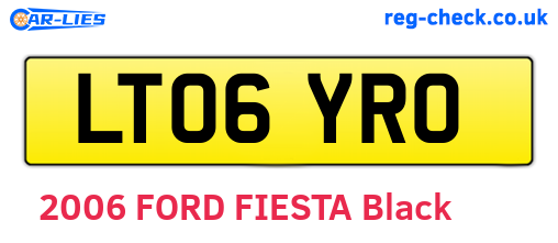 LT06YRO are the vehicle registration plates.
