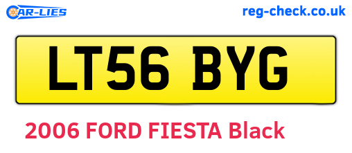LT56BYG are the vehicle registration plates.