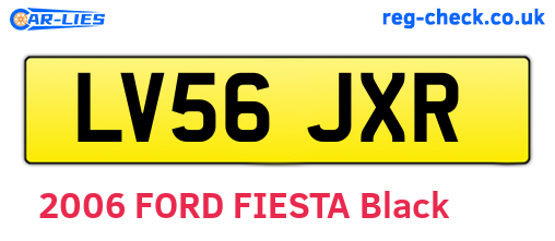 LV56JXR are the vehicle registration plates.