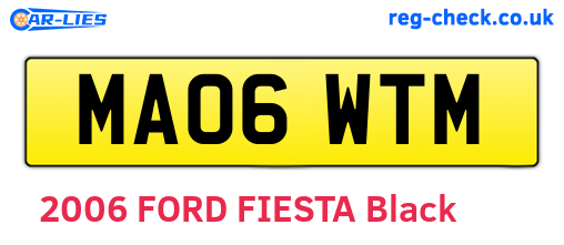 MA06WTM are the vehicle registration plates.