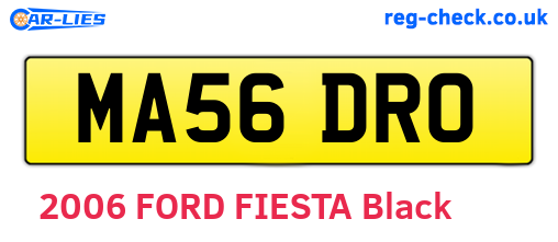 MA56DRO are the vehicle registration plates.