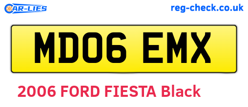 MD06EMX are the vehicle registration plates.