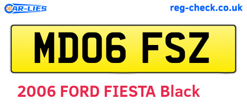 MD06FSZ are the vehicle registration plates.
