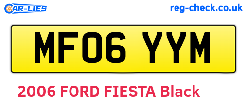 MF06YYM are the vehicle registration plates.
