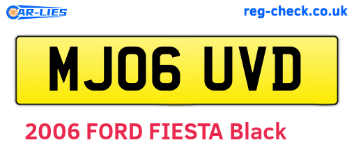 MJ06UVD are the vehicle registration plates.